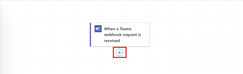 Screenshot demonstrating how to add a new action (via the plus button) in Microsoft Power Automate.